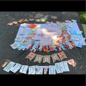 WILD one birthday decorations woodland theme